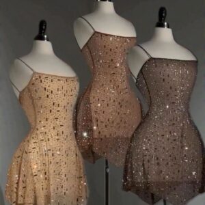 SHINY CRYSTAL ELEGANT SHORT DRESS 👗😍